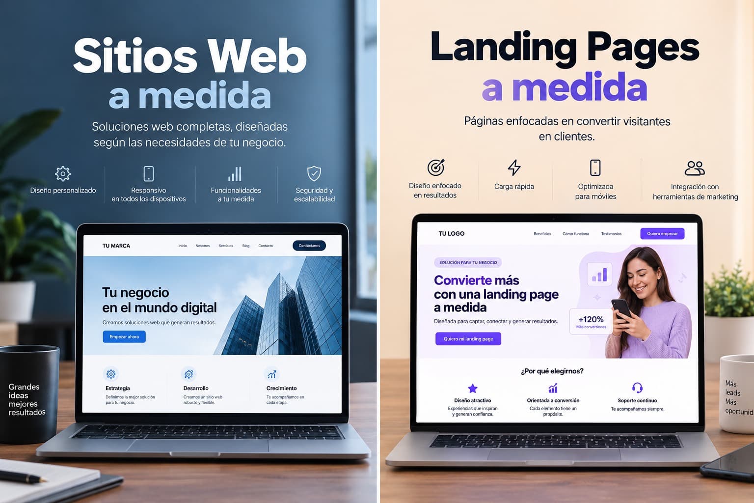 Sitios web y landing pages